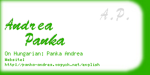 andrea panka business card